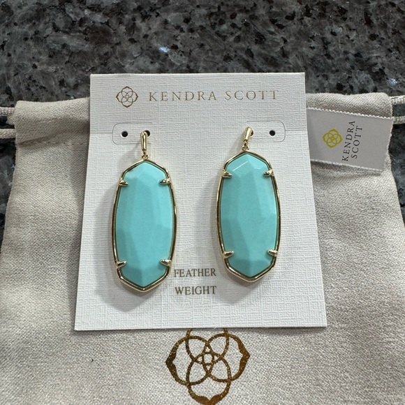 Kendra Scott Elle Faceted Drop Earrings Gold - Picture 5 of 8